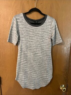 Obsession Gray Short Sleeve Crewneck Tee Dress